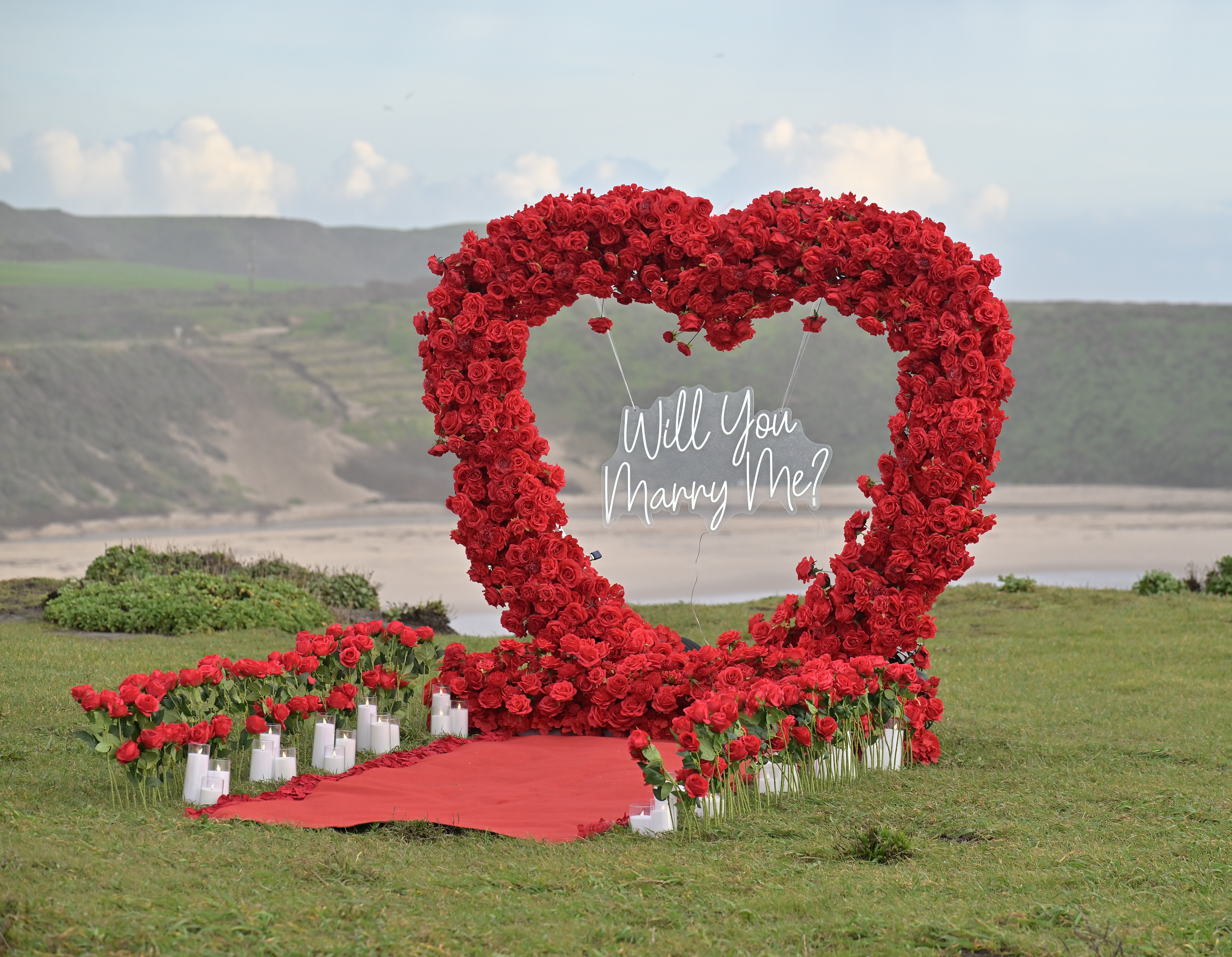 Coastal proposal setup on the Santa Cruz coast
